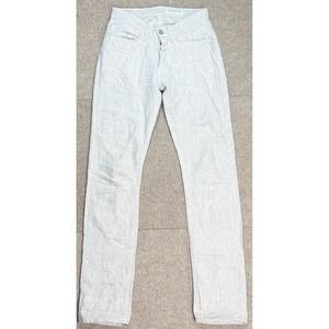 Gustin Slim Men's Linen Beige Button Fly‎ Chambray Pants Size 28x32
